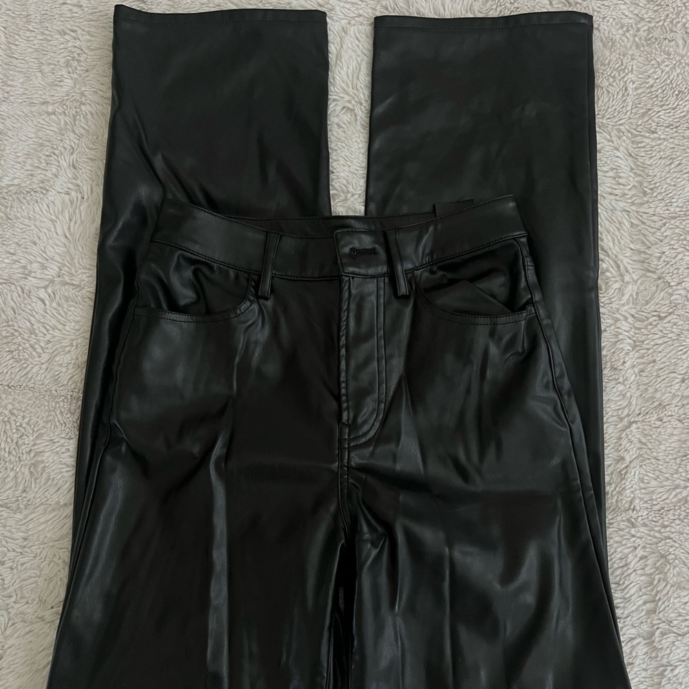 H&M Divided Black Leather Look Pants